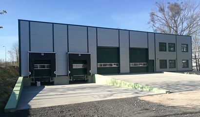 New building with warehouse